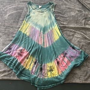 India Boutique Teal and Multicolor Midi Dress